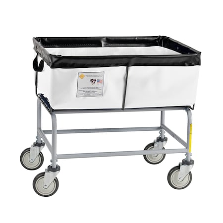 R&B Wire Products Elevated Basket Truck, Vinyl, 3 Bushel, White 463WHT